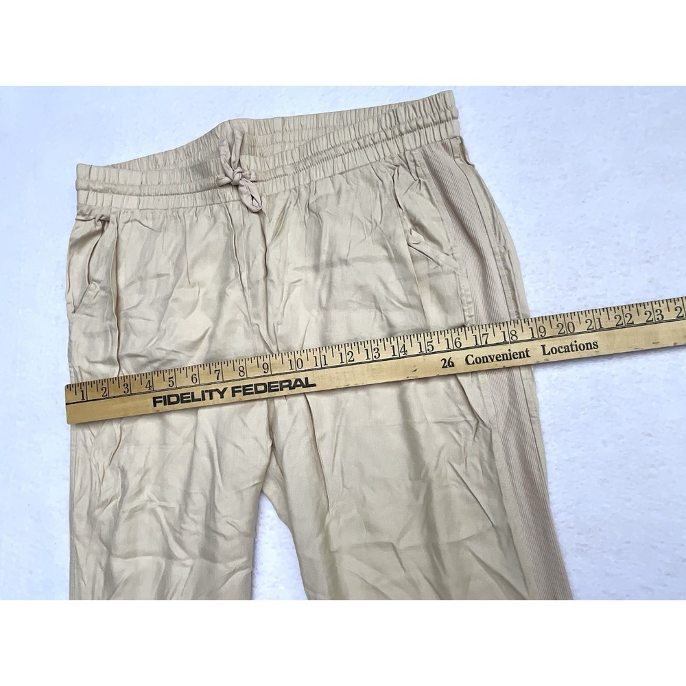 Guess Chic Beige Linen Blend Joggers Size Large 03GB00 W7KD0 NEW WITHOUTOUT TAGS - Picture 8 of 11